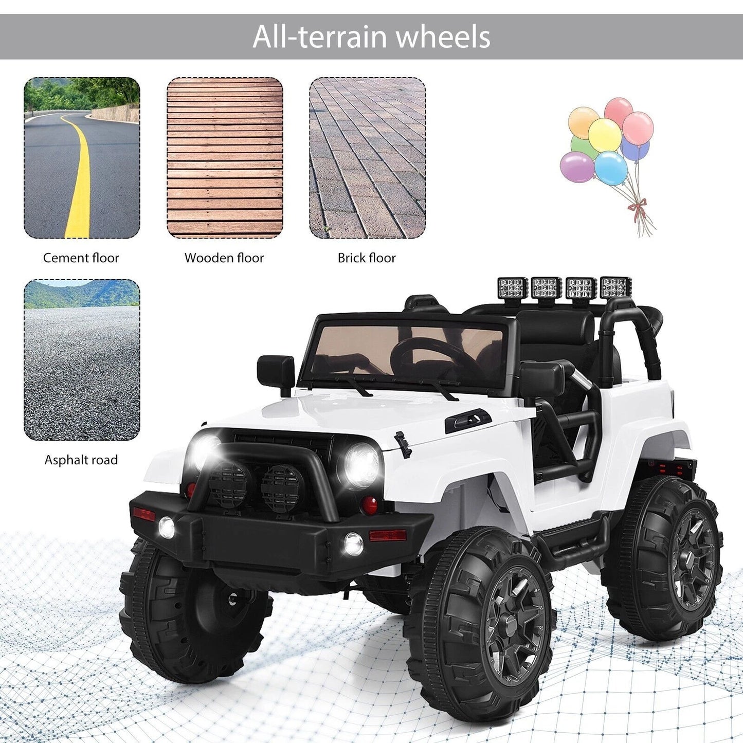 Kids Ride on Car 12V Battery Powered Electric Truck with 2.4G Remote Control