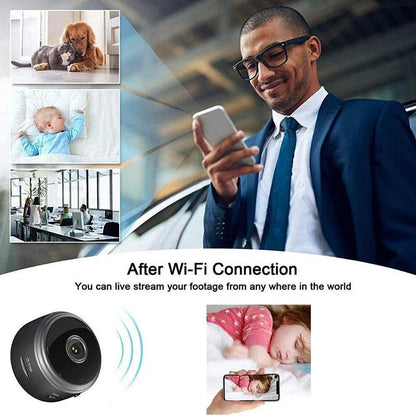 1080P Mini WiFi Security Camera – Smart, Compact & Magnetically Mountable Home Monitoring Device