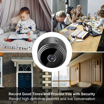 1080P Mini WiFi Security Camera – Smart, Compact & Magnetically Mountable Home Monitoring Device