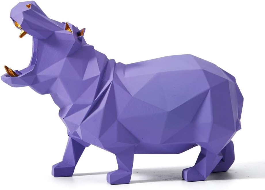 Hippo Statue Animal Sculpture Figurine