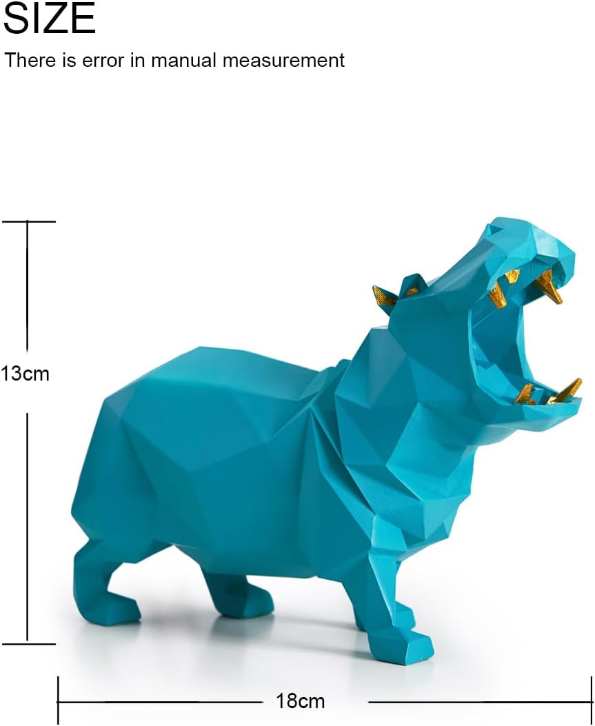 Hippo Statue Animal Sculpture Figurine