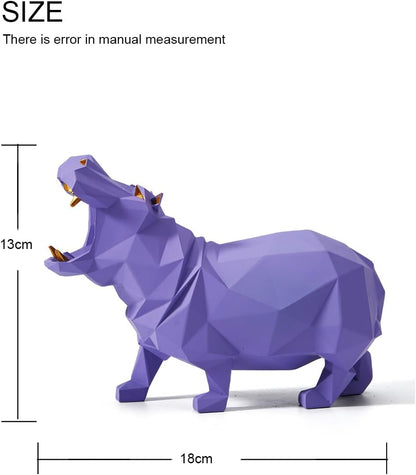 Hippo Statue Animal Sculpture Figurine
