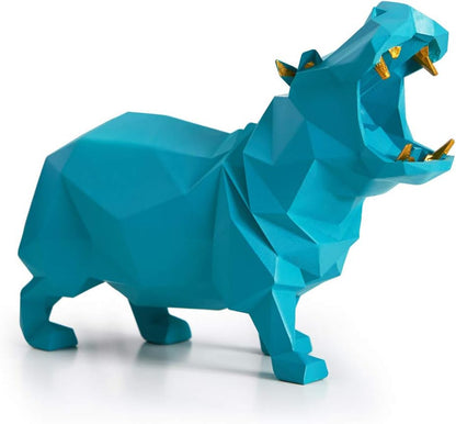 Hippo Statue Animal Sculpture Figurine