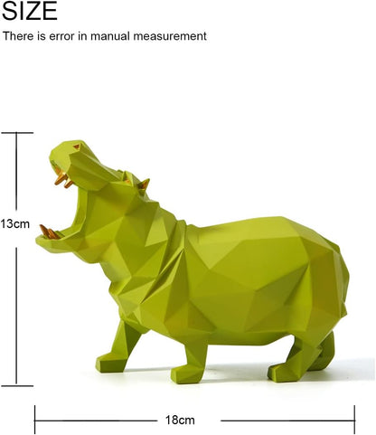 Hippo Statue Animal Sculpture Figurine