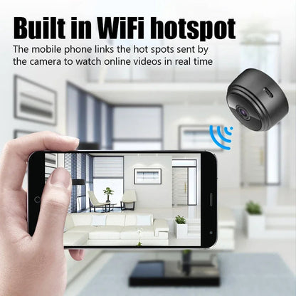 1080P Mini WiFi Security Camera – Smart, Compact & Magnetically Mountable Home Monitoring Device