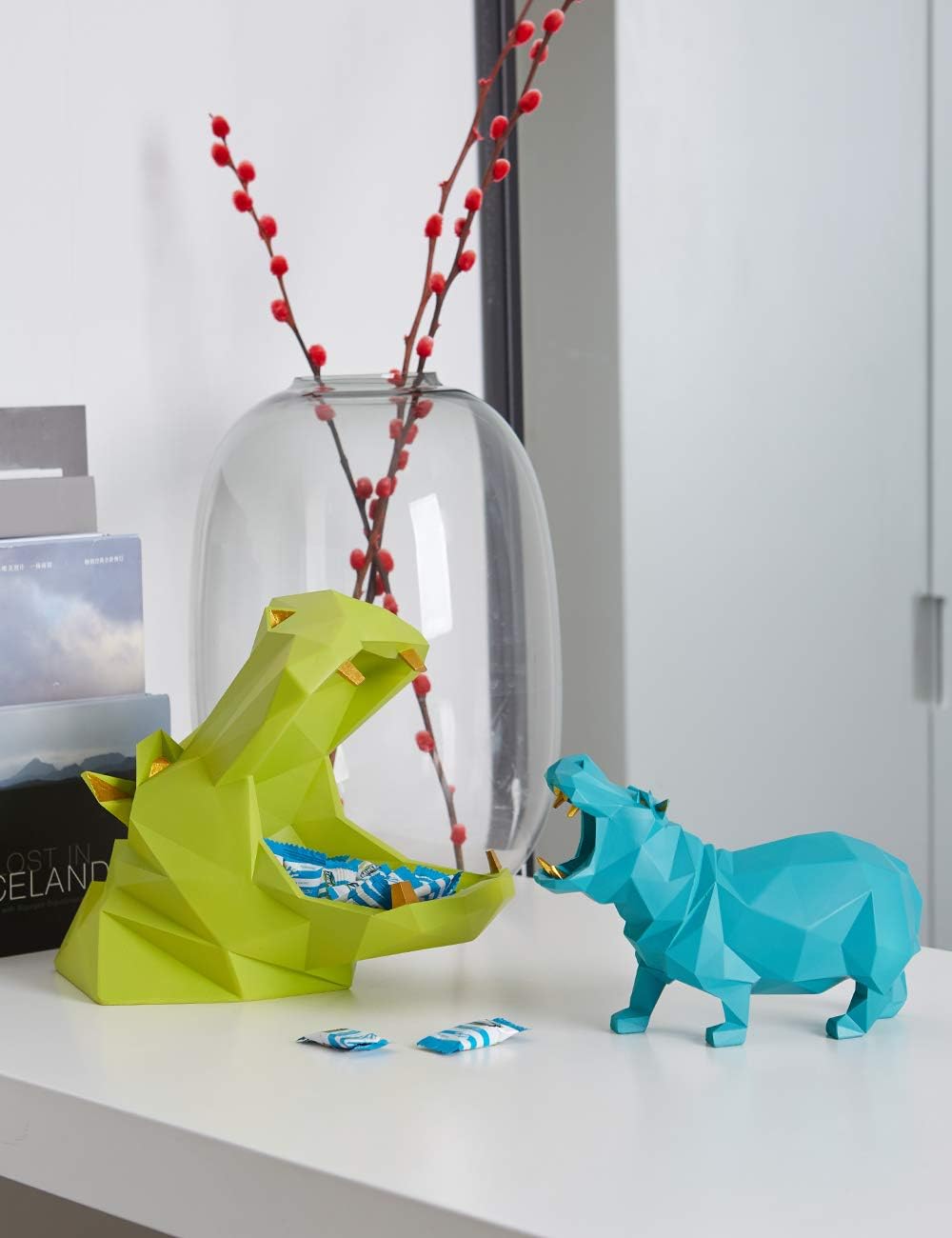 Hippo Statue Animal Sculpture Figurine