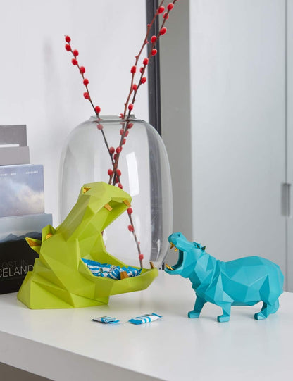 Hippo Statue Animal Sculpture Figurine