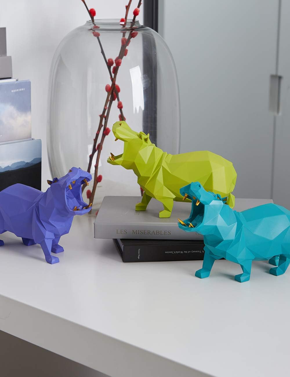 Hippo Statue Animal Sculpture Figurine