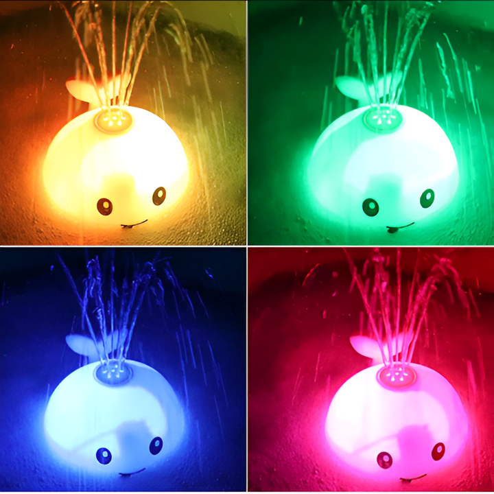 Luminous Whale Bath Toy - Light Show Fun | Baby Bath Toys