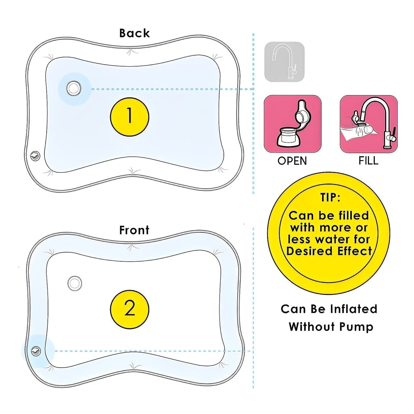 Inflatable Baby Water Play Mat – Sensory Fun Baby Water Mat