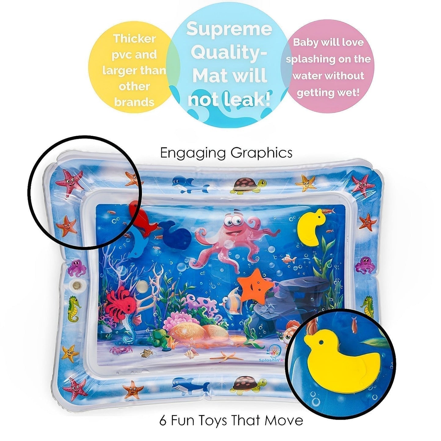 Inflatable Baby Water Play Mat – Sensory Fun Baby Water Mat