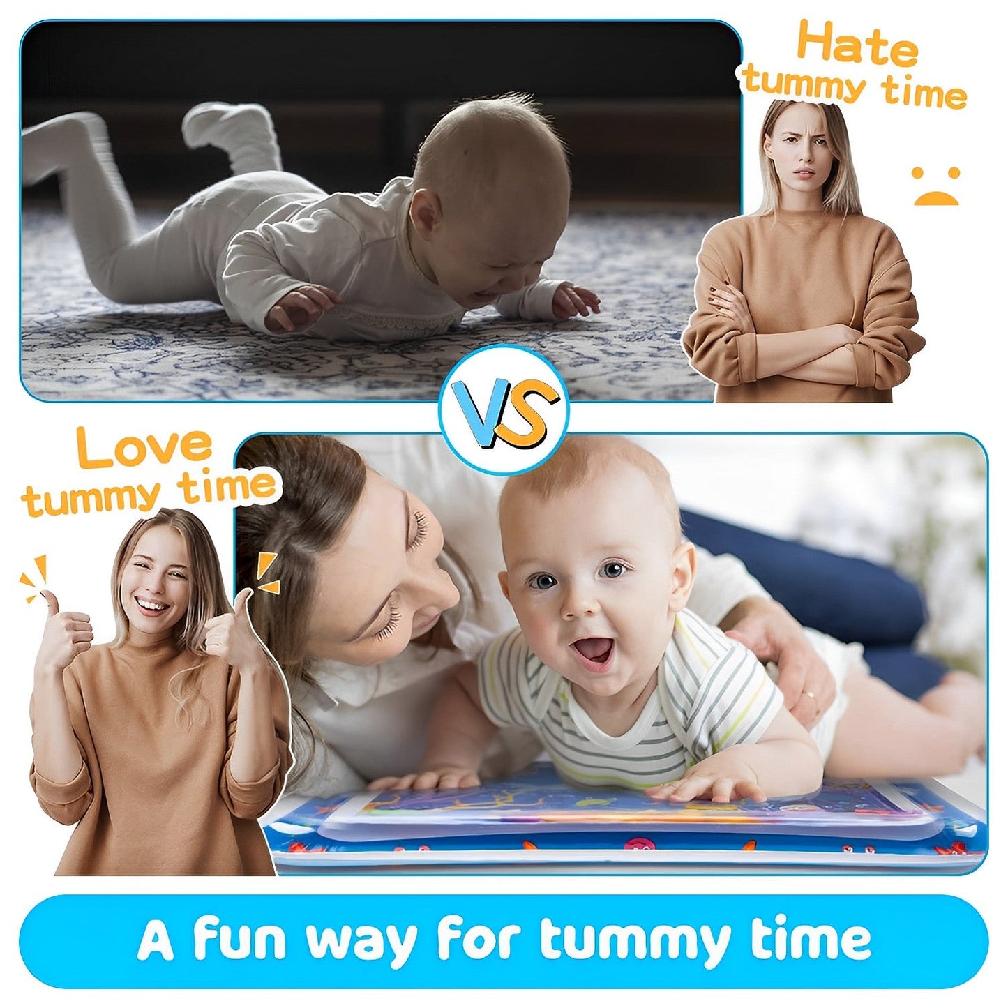 Inflatable Baby Water Play Mat – Sensory Fun Baby Water Mat