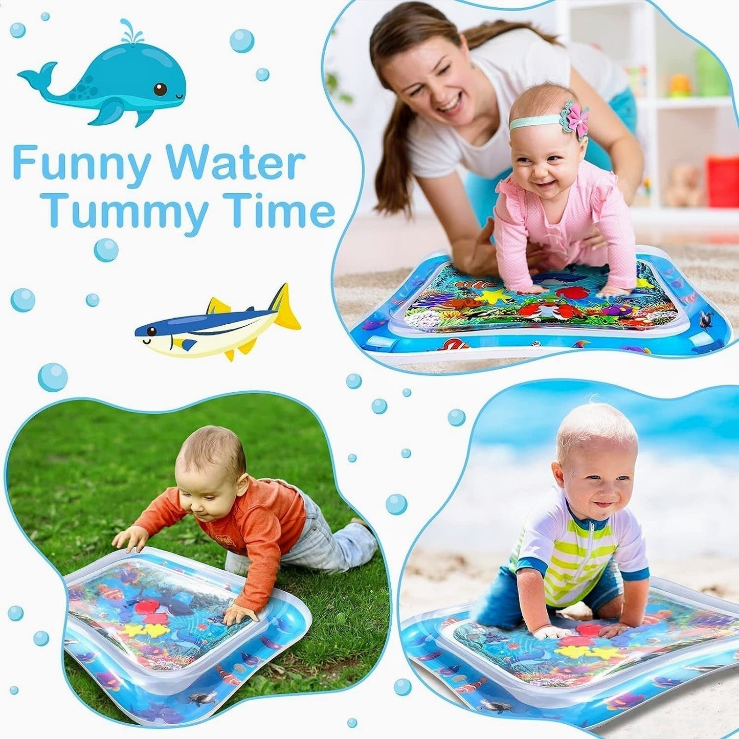 Inflatable Baby Water Play Mat – Sensory Fun Baby Water Mat