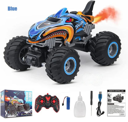 RC 4x4 Off-Road Monster Truck - Remote Control Car 4WD Monster Truck Shark Dinosaur