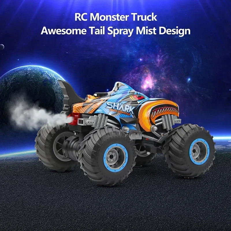 RC 4x4 Off-Road Monster Truck - Remote Control Car 4WD Monster Truck Shark Dinosaur
