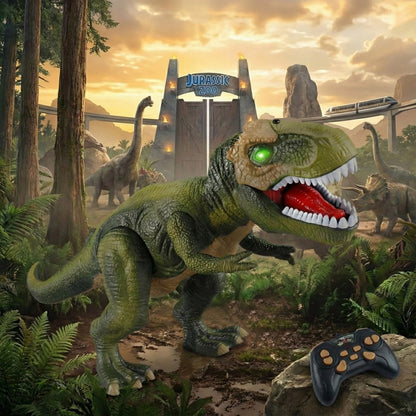 RC Dinosaur Car Toys for Kids Remote Control Robot - T-Rex Verisimilitude Sound for Children's Gifts