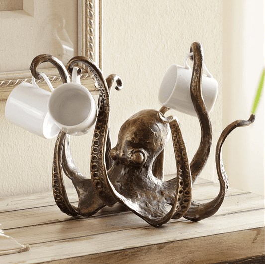 Retro Resin Octopus Desktop Statue