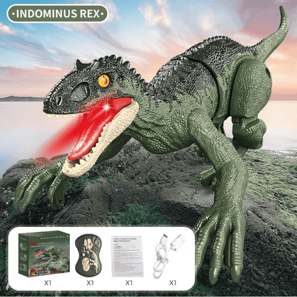Remote Control Dinosaur Toys RC Electric - Velociraptor Toy With LED Light Roaring for Kids