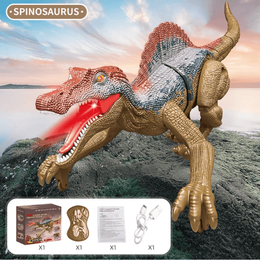 Remote Control Dinosaur Toys RC Electric - Velociraptor Toy With LED Light Roaring for Kids