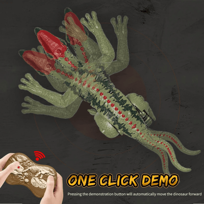 Remote Control Dinosaur Toys RC Electric - Velociraptor Toy With LED Light Roaring for Kids