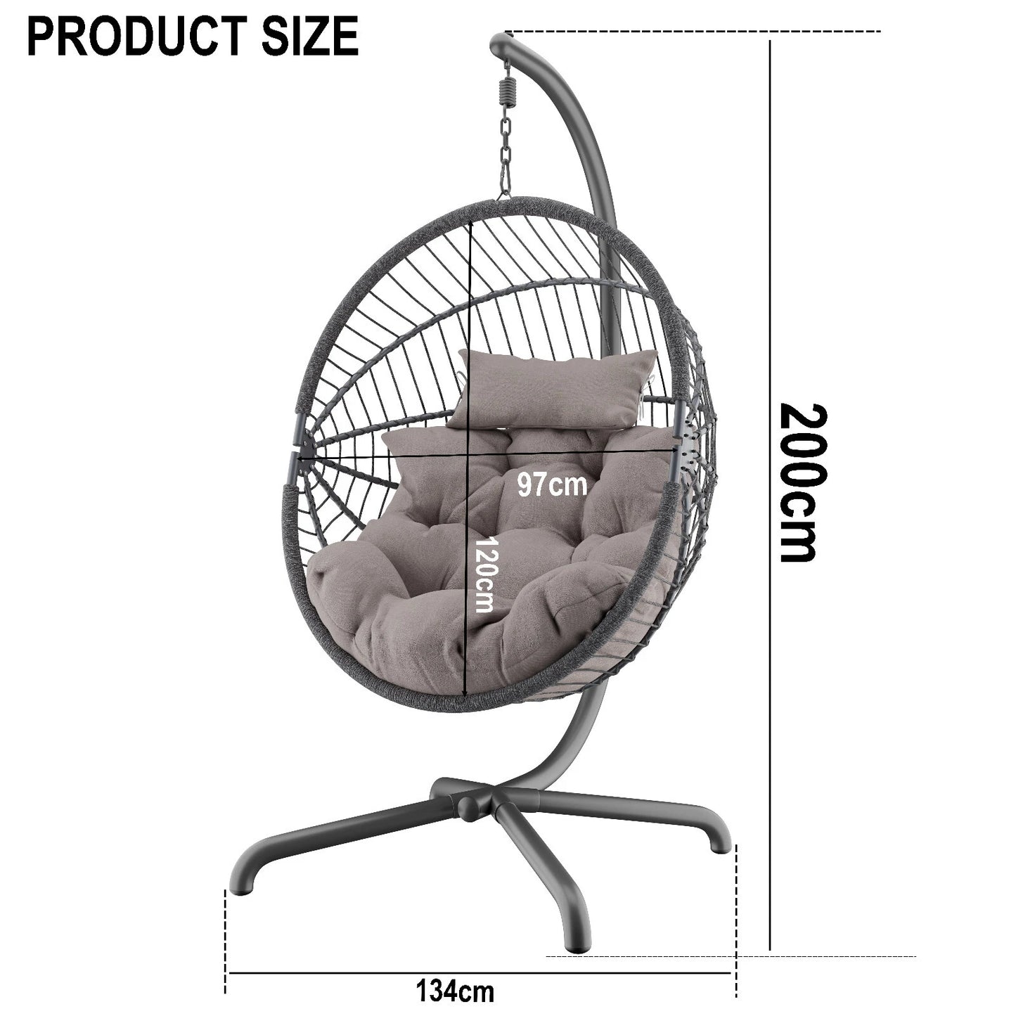 Hanging Egg Chair Swing Garden Chair Rattan Indoor Outdoor Furniture Hammock