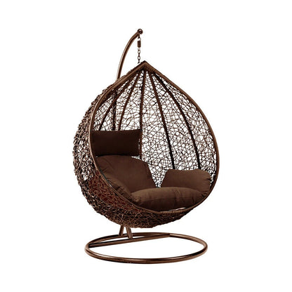 Hanging Egg Chair Swing with Thick Cushions – Rattan Patio Chair for Garden
