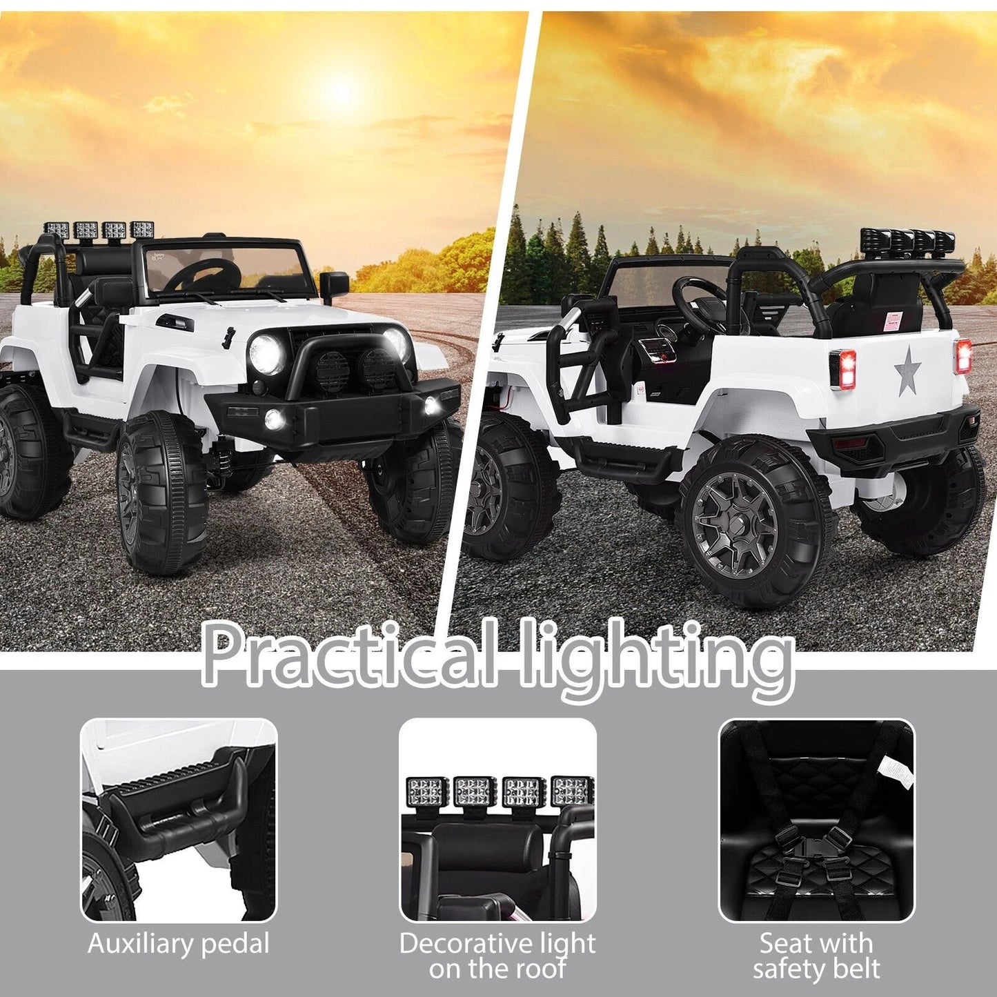 Kids Ride on Car 12V Battery Powered Electric Truck with 2.4G Remote Control